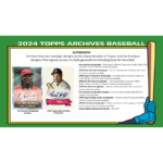 2024 Topps Archives Baseball Hobby 10 Box Case - Image 6