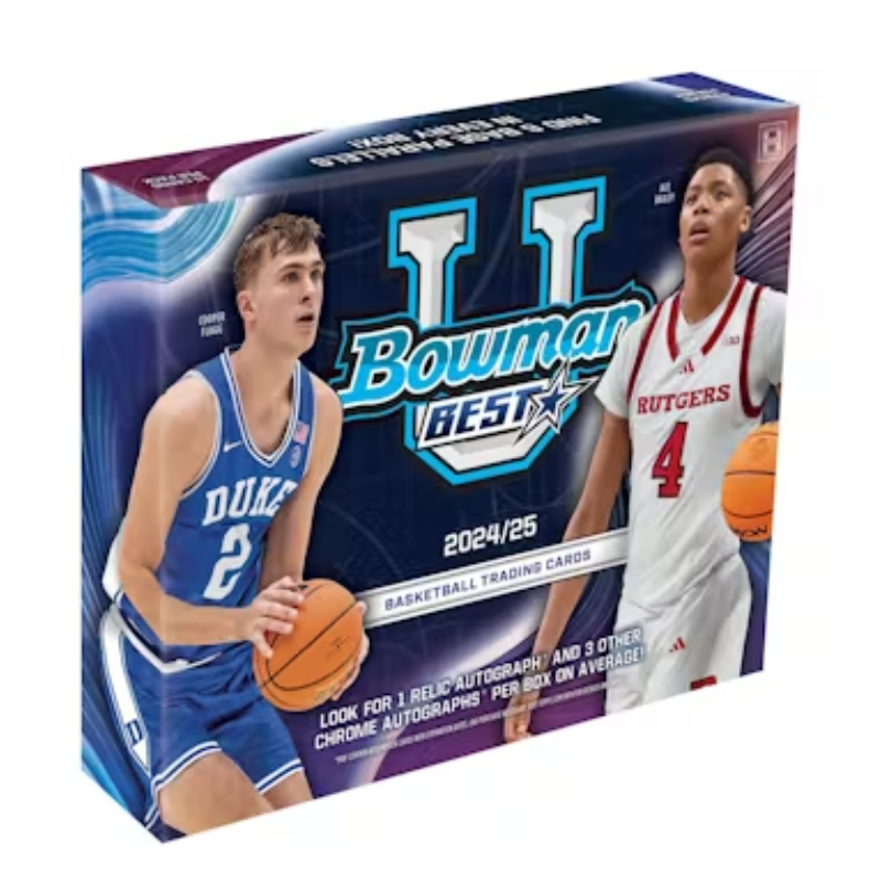 resizingforshopify-2025-05-23T160113.712 2024/25 Bowman University Best Basketball Hobby Box - Image 1
