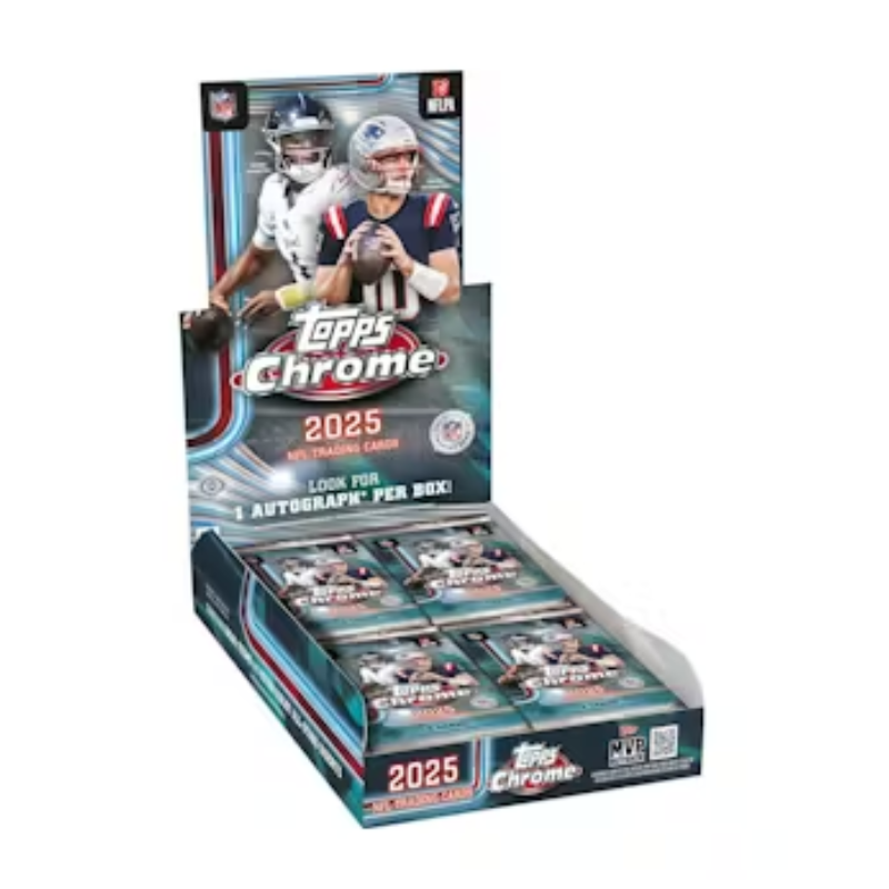resizingforshopify-2026-04-13T103437.195 2025 Topps Chrome Football Hobby Box - Image 1